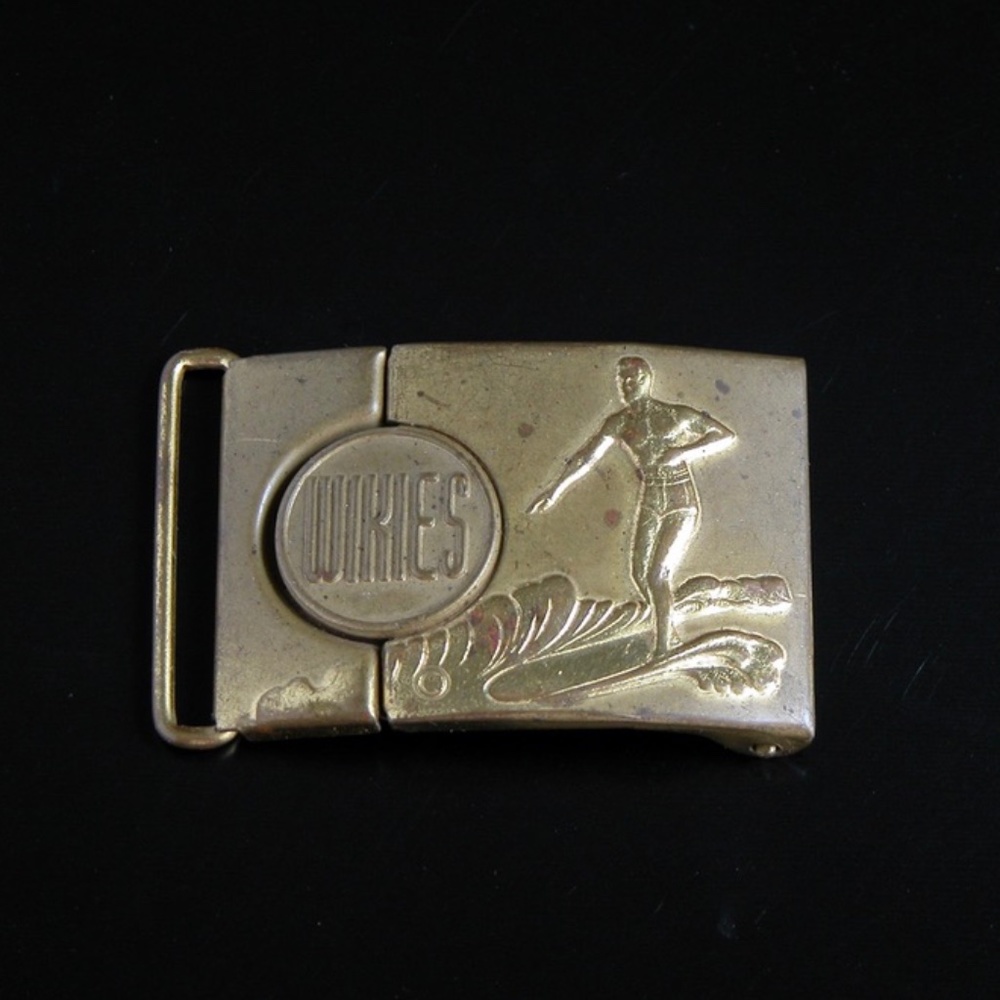 Vtg WIKIES 1930s-40s Mens Surf Swim Suit Buckle